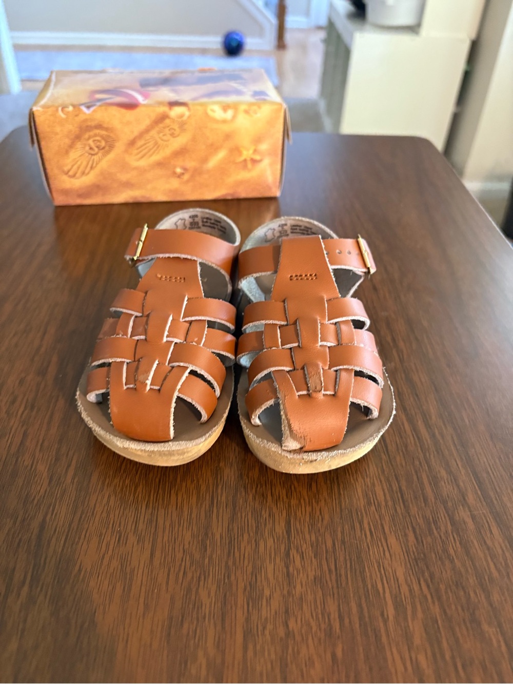 Salt Water Sandals Sun-San Sailor Infant Leather Sandals Size 7